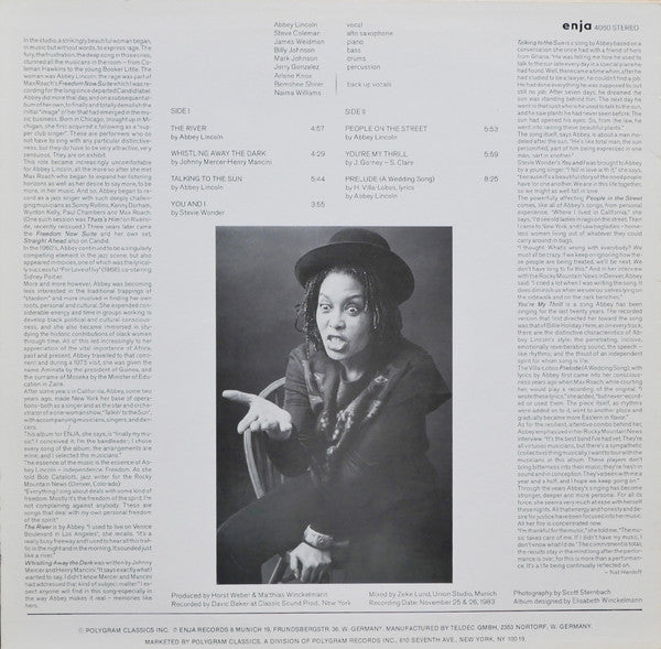 Abbey Lincoln ~ Talking To The Sun (Vinyl) - Djungel & Jazz
