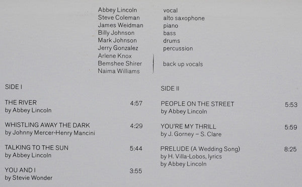 Abbey Lincoln ~ Talking To The Sun (Vinyl) - Djungel & Jazz