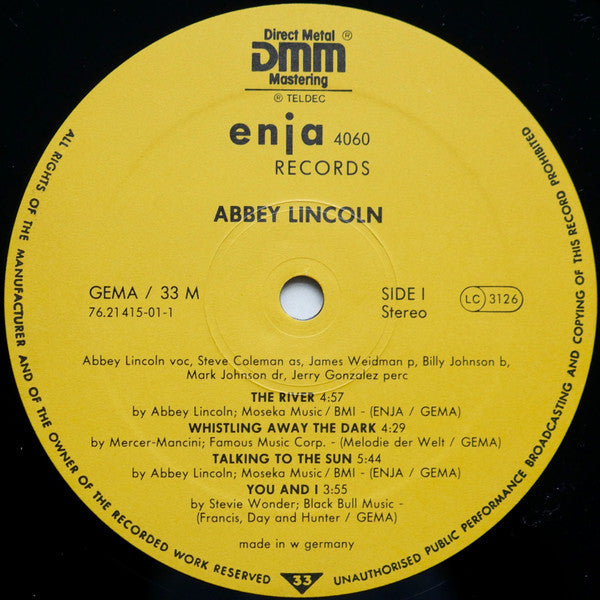 Abbey Lincoln ~ Talking To The Sun (Vinyl) - Djungel & Jazz