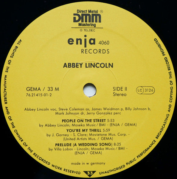 Abbey Lincoln ~ Talking To The Sun (Vinyl) - Djungel & Jazz