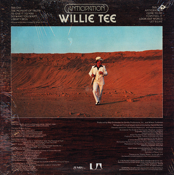 Willie Tee : Anticipation (LP, Album)