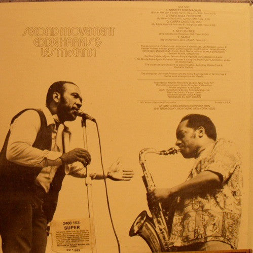 Eddie Harris & Les McCann : Second Movement (LP, Album)