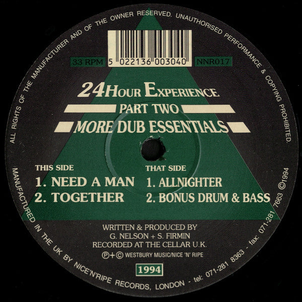 24Hour Experience : Part Two: More Dub Essentials (12", RE, RP, Gre)