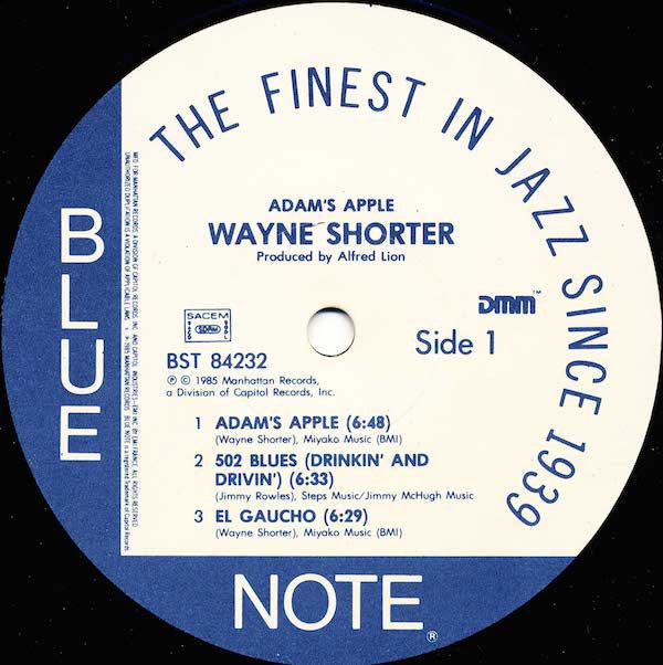 Wayne Shorter : Adam's Apple (LP, Album, RE, RM, DMM)