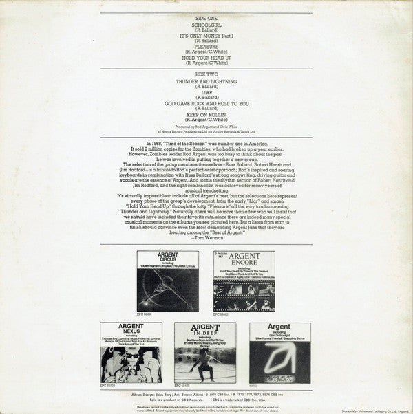 Argent ~ The Best Of Argent - An Anthology (Vinyl) - Djungel & Jazz