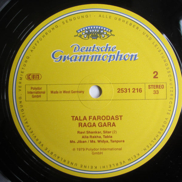 Ravi Shankar ~ Ragas Hameer & Gara (Vinyl) - Djungel & Jazz