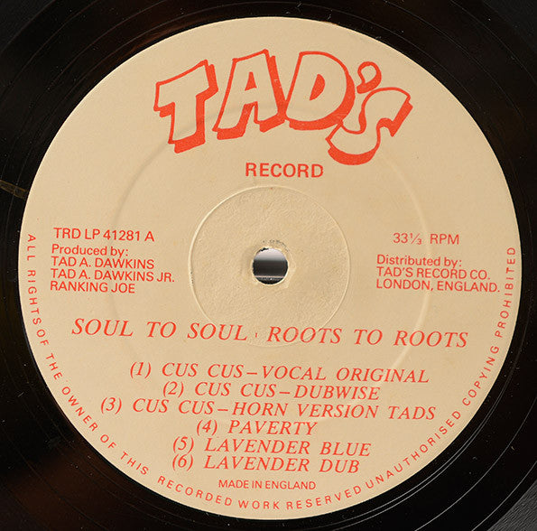 Various : Roots To Roots Soul To Soul Vol 2 (LP, Comp)