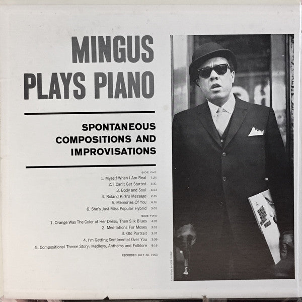 Charles Mingus ~ Mingus Plays Piano (Vinyl) - Djungel & Jazz