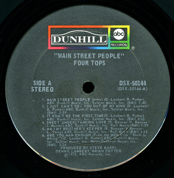 The Four Tops* : Main Street People (LP, Album, Gat)