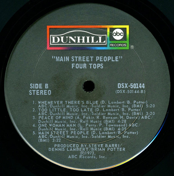 The Four Tops* : Main Street People (LP, Album, Gat)