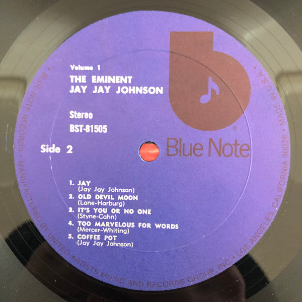 J.J. Johnson : The Eminent Jay Jay Johnson Volume 1 (LP, Comp, RE)