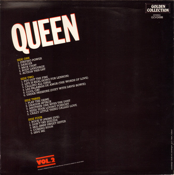 Queen ~ Golden Collection Vol. 2 (Vinyl) - Djungel & Jazz