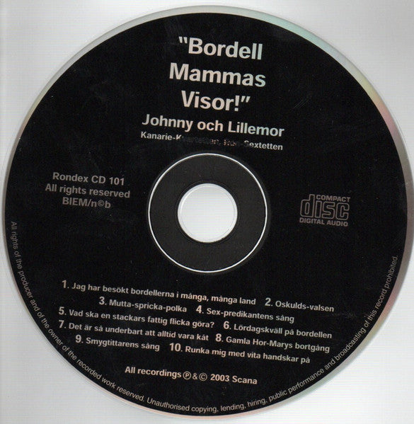 Johnny Bode Och Lillemor Dahlqvist, Kanarie-Kvartetten, Ron-Sextetten ~ Bordell Mammas Visor! (Vinyl) - Djungel & Jazz