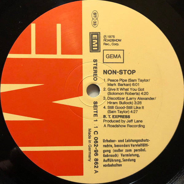 B.T. Express : Non Stop (LP, Album, Gat)