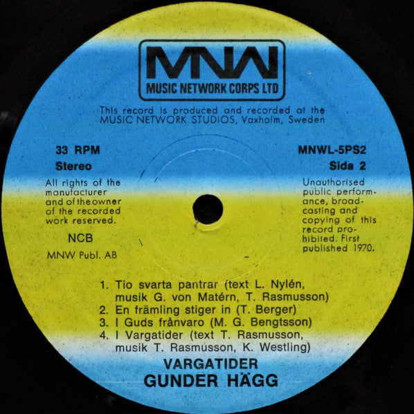 Gunder Hägg ~ Vargatider (Vinyl) - Djungel & Jazz