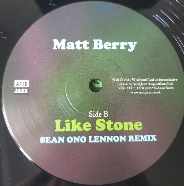 Matt Berry (3) : Summer Sun / Like Stone (Sean Lennon Remixes) (12", Single, Ltd)