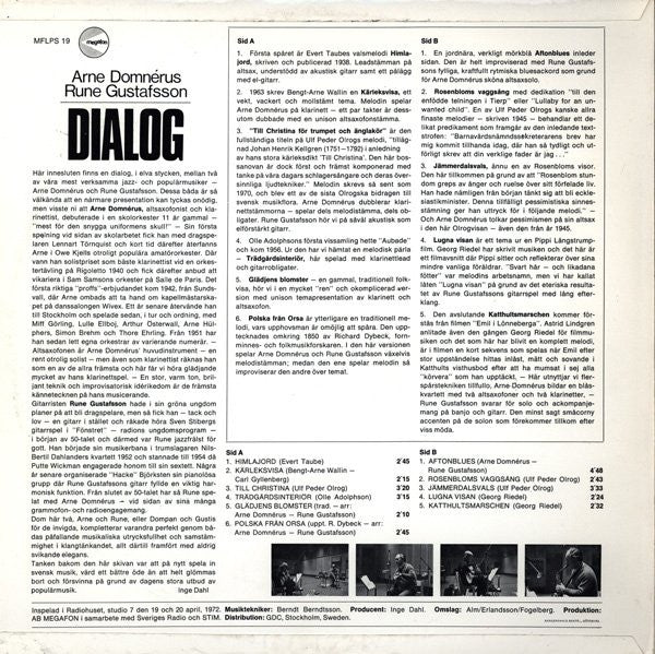 Arne Domnérus & Rune Gustafsson ~ Dialog (Vinyl) - Djungel & Jazz