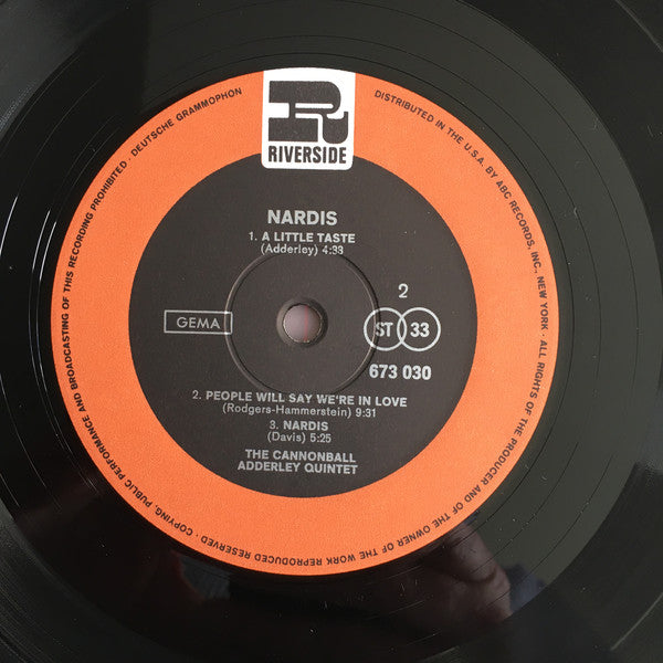 The Cannonball Adderley Quintet ~ Nardis (Vinyl) - Djungel & Jazz