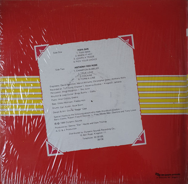 Papa San Meets Anthony Red Rose : Frontline (LP, Album)