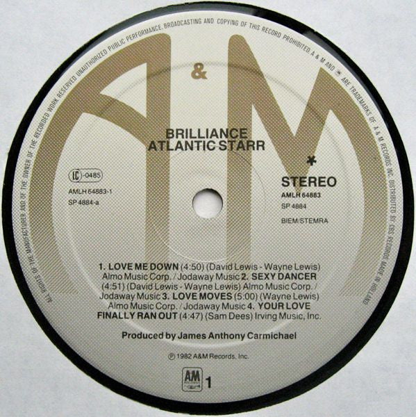 Atlantic Starr ~ Brilliance (Vinyl) - Djungel & Jazz