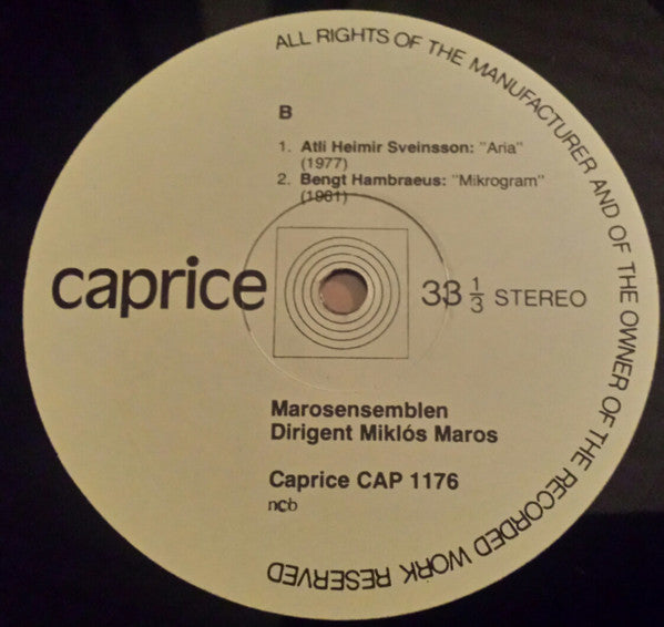 Marosensemblen, Maros, Hermanson, Sandström, Sveinsson, Hambraeus ~ Marosensemblen (Vinyl) - Djungel & Jazz