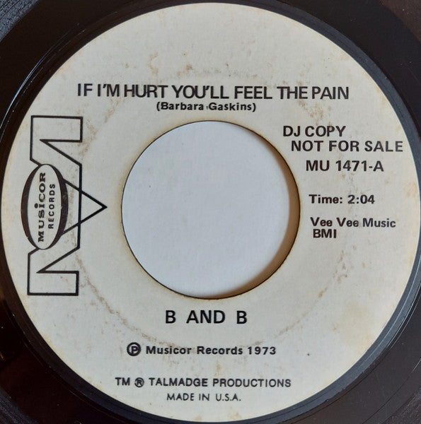 B AND B ~ If I'm Hurt You'll Feel The Pain (Vinyl) - Djungel & Jazz