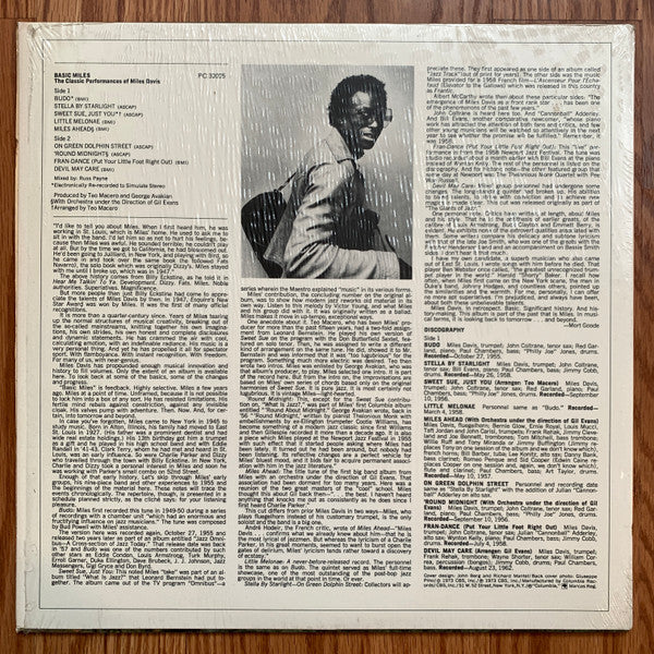 Miles Davis ~ Basic Miles - The Classic Performances Of Miles Davis (Vinyl) - Djungel & Jazz