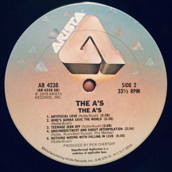The A's : The A's (LP, Album, Pit)