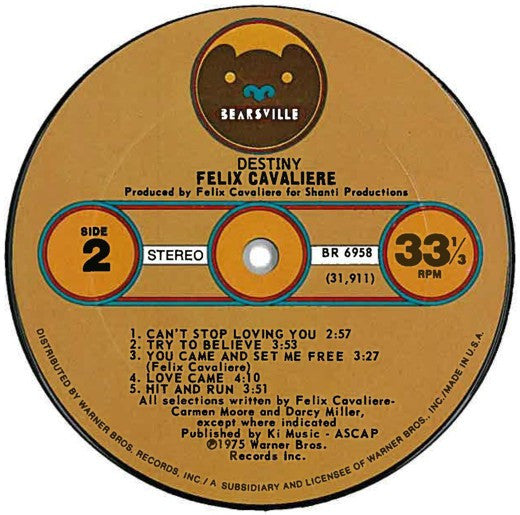 Felix Cavaliere ~ Destiny (Vinyl) - Djungel & Jazz