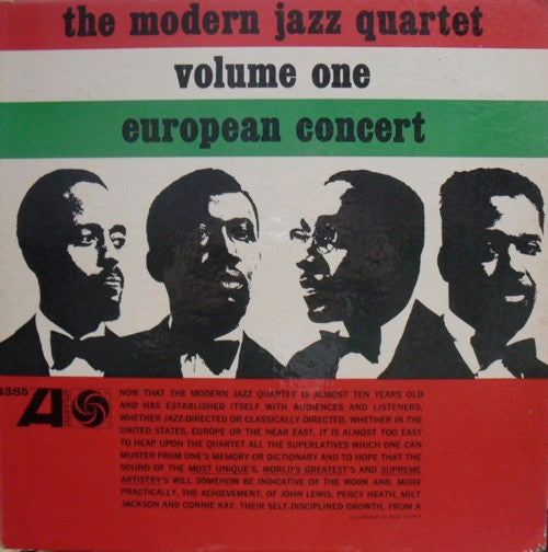 The Modern Jazz Quartet ~ European Concert : Volume One (Vinyl) - Djungel & Jazz