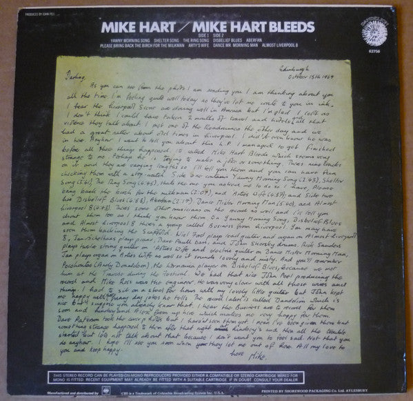 Mike Hart ~ Mike Hart Bleeds (Vinyl) - Djungel & Jazz
