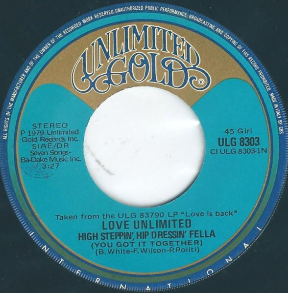 Love Unlimited ~ High Steppin', Hip Dressin' Fella (Vinyl) - Djungel & Jazz