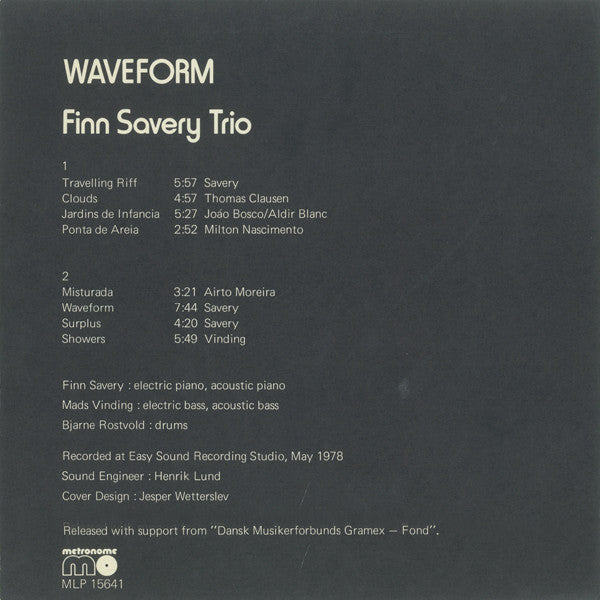 Finn Savery Trio : Waveform (LP, Album)