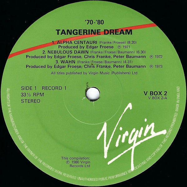 Tangerine Dream : Tangerine Dream '70 - '80 (4xLP, Comp + Box)