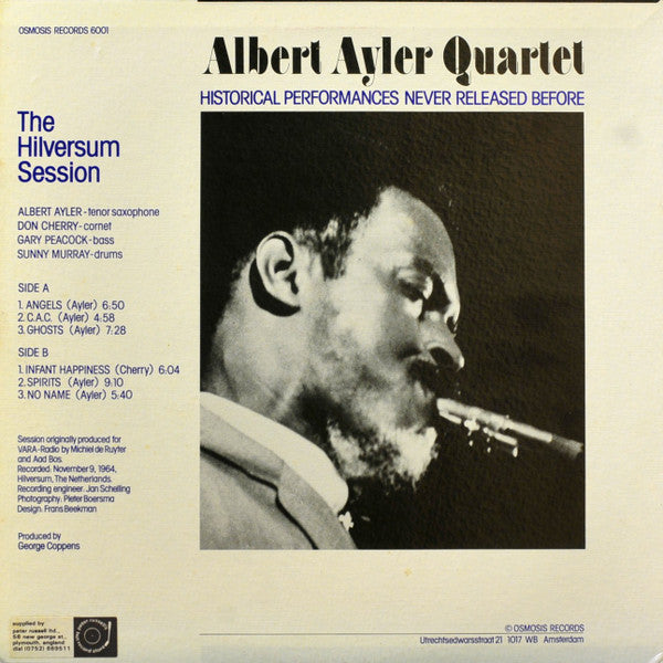 Albert Ayler Quartet ~ The Hilversum Session (Vinyl) - Djungel & Jazz