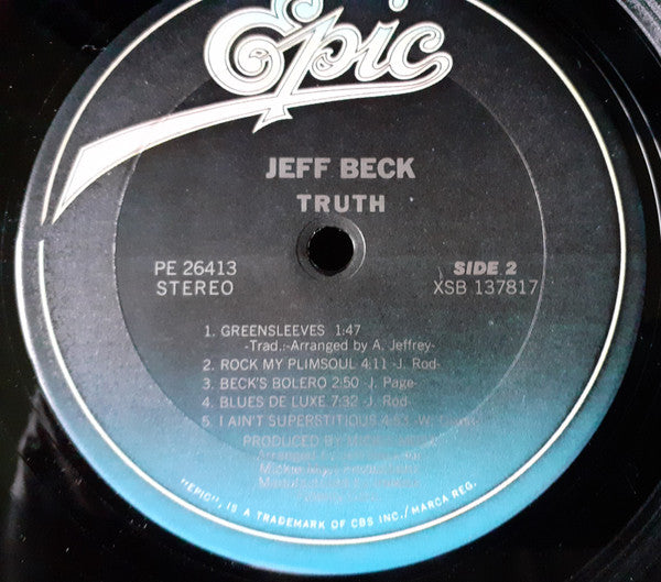 Jeff Beck ~ Truth (Vinyl) - Djungel & Jazz