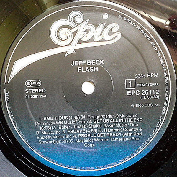 Jeff Beck ~ Flash (Vinyl) - Djungel & Jazz