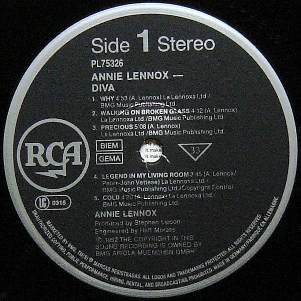 Annie Lennox ~ Diva (Vinyl) - Djungel & Jazz