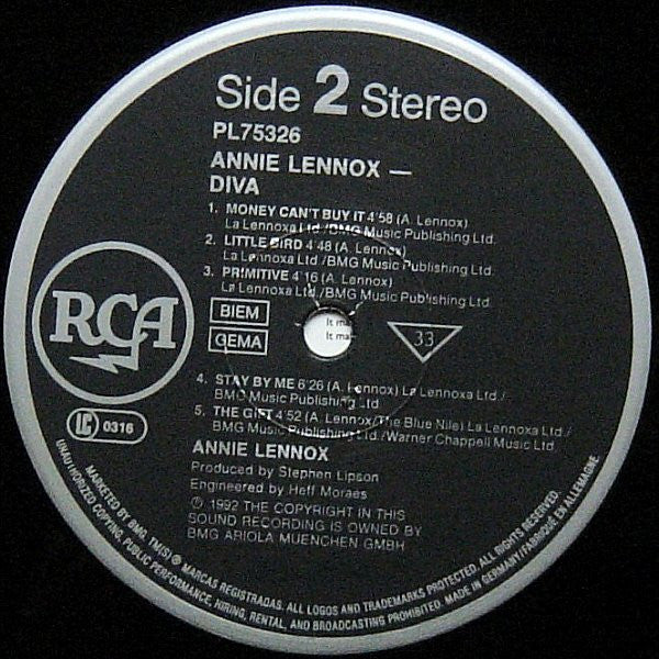 Annie Lennox ~ Diva (Vinyl) - Djungel & Jazz