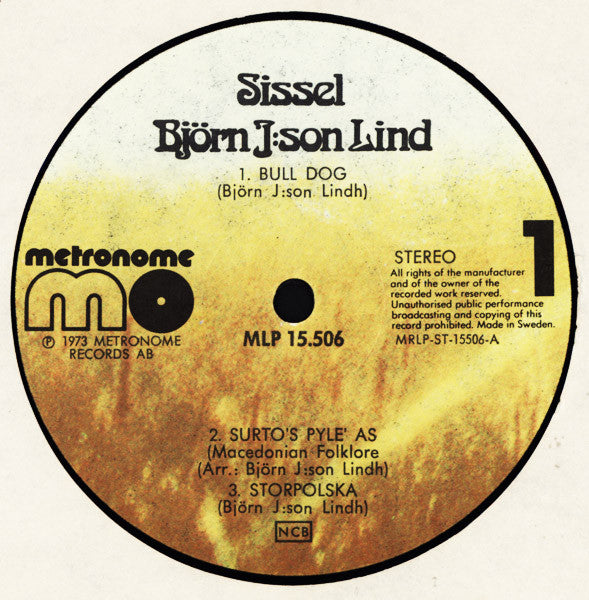 Björn J:Son Lindh ~ Sissel (Vinyl) - Djungel & Jazz