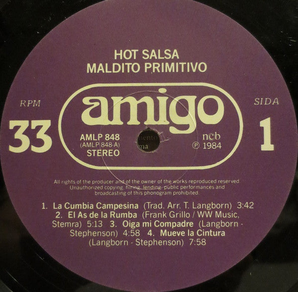 Hot Salsa : Maldito Primitivo (LP, Album)