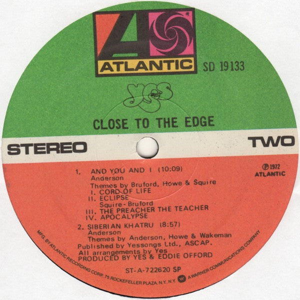 Yes ~ Close To The Edge (Vinyl) - Djungel & Jazz