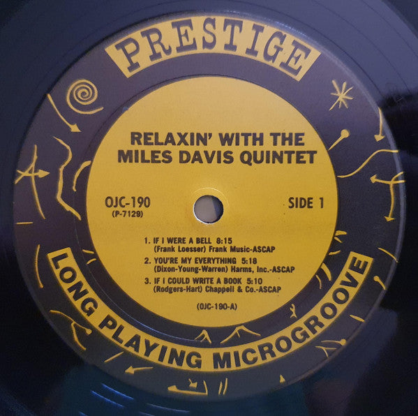 The Miles Davis Quintet ~ Relaxin' With The Miles Davis Quintet (Vinyl) - Djungel & Jazz
