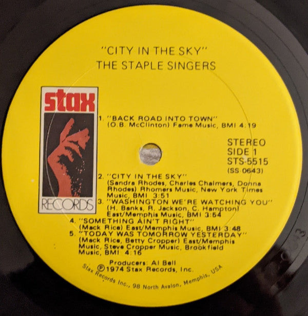 The Staple Singers ~ City In The Sky (Vinyl) - Djungel & Jazz