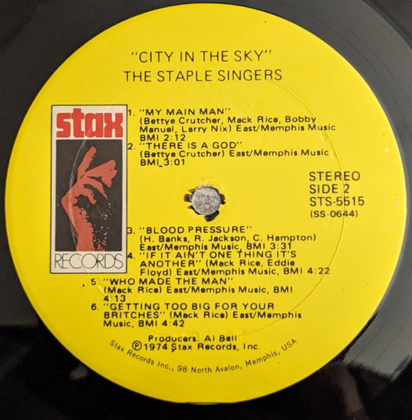 The Staple Singers ~ City In The Sky (Vinyl) - Djungel & Jazz