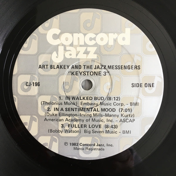 Art Blakey & The Jazz Messengers : Keystone 3 (LP, Album)