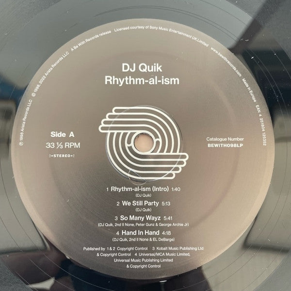 DJ Quik ~ Rhythm-Al-Ism (Over 70 Minutes Of Commercial-Free Music) (Vinyl) - Djungel & Jazz