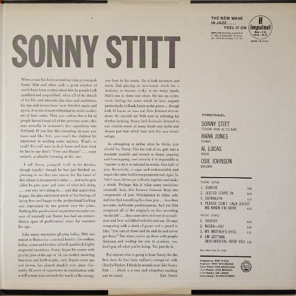 Sonny Stitt ~ Now! (Vinyl) - Djungel & Jazz