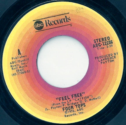 Four Tops ~ Feel Free / I Know You Like It (Vinyl) - Djungel & Jazz