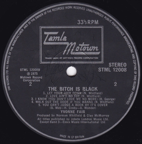 Yvonne Fair ~ The Bitch Is Black (Vinyl) - Djungel & Jazz